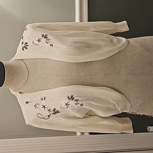 Cream cardigan with embellishments